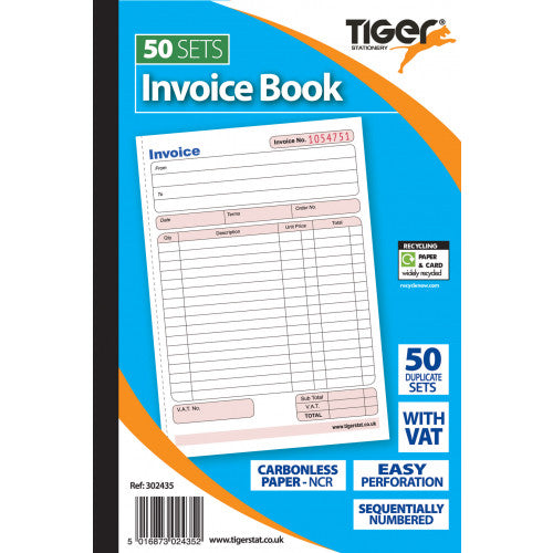 A5 Carbonless Sales Invoice Duplicate Book