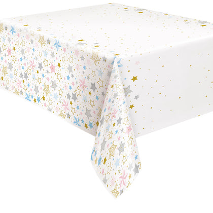 Twinkle Twinkle Little Star Rectangular Plastic Table Cover, 54