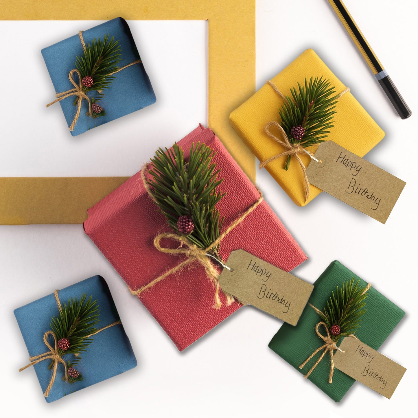 Pack of 600 Brown Buff Strung Tags 108mm x 54mm