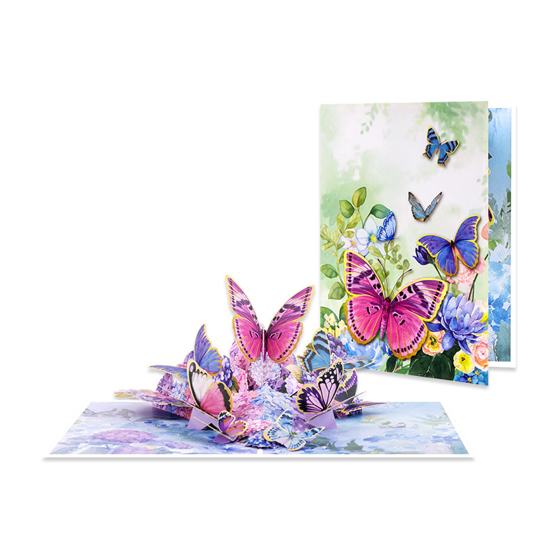 Fluttering Grace Pop Up Butterfly 3D Pop Up Card