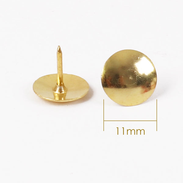 Box of 100 Brass Golden Colour Thumb Tacks - Push Pins