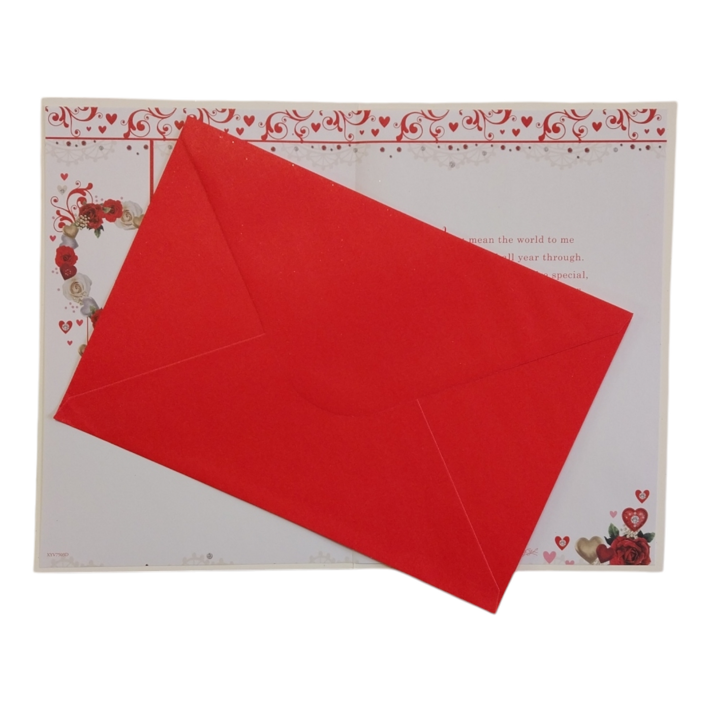 To My Wife Heart Wreath Frame Design Valentine's Day Card