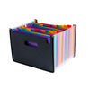A4 Landscape Desk Expander Black Cover with 23 Assorted Coloured Pockets