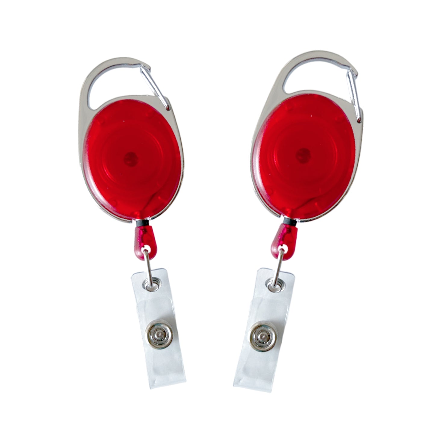 Red Key Reel ID Card Badge Holder