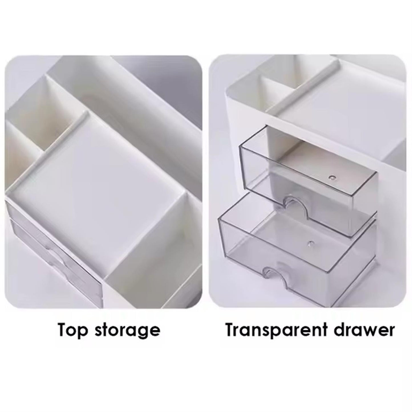 Desk Organizer Plastic Storage Box 14 x 10 x 19.5cm