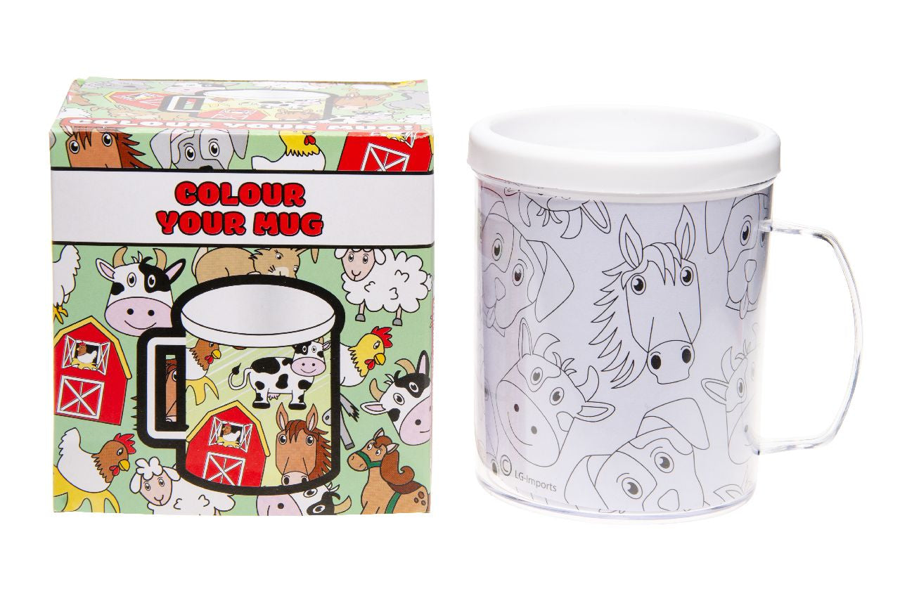 Farm Animals Theme Color Your Own Mug