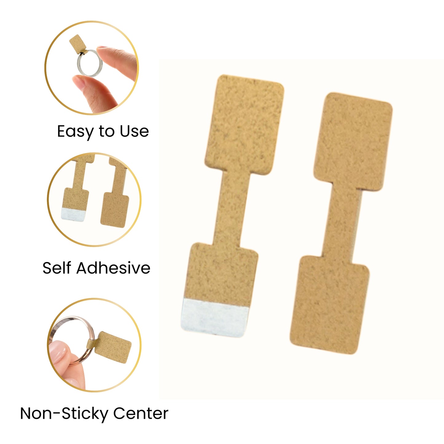 Pack of 1200 Kraft Jewellery Tags 10x38mm