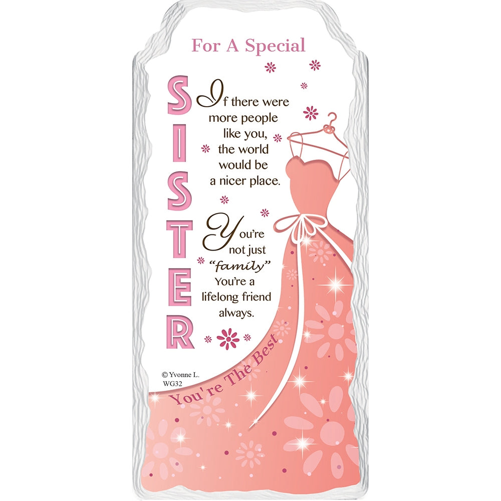 For a Special Sister Sentimental Handcrafted Ceramic Plaque