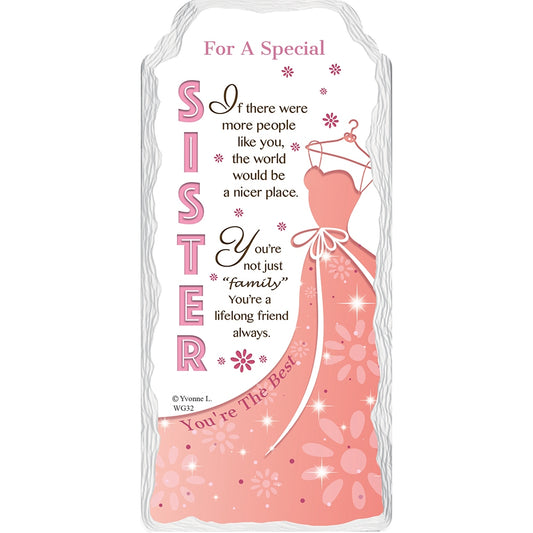 For a Special Sister Sentimental Handcrafted Ceramic Plaque