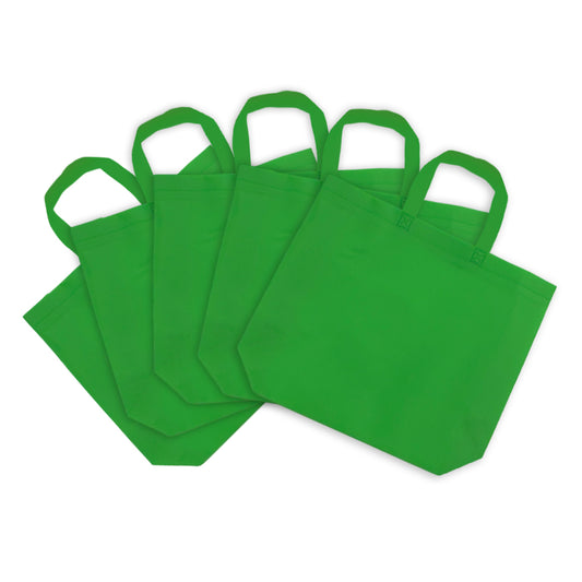 Pack of 100 Dark Green Coloured 40x30x10cm Non-Woven Bags with Handle
