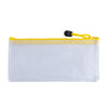 Pack of 12 DL Yellow PVC Mesh Zip Bags