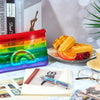 Rainbow Coloured Flat 8x4" Pencil Case