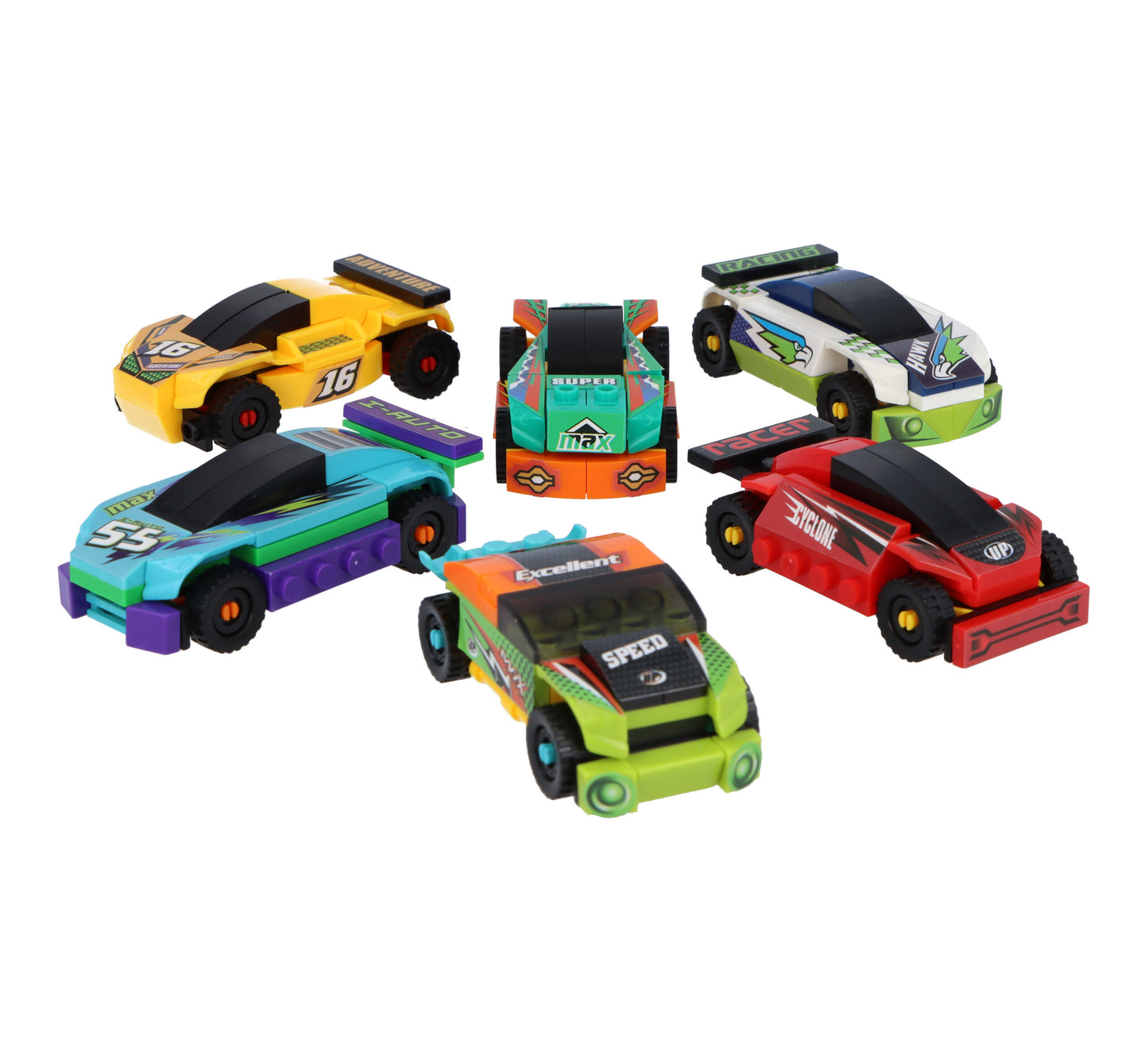 Pack of 12 Sports Car Block Kits