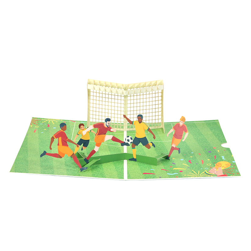 Football GOAL Design 3D Pop Up Greeting Card -Soccer Sports Team Kid Boys Girls Birthday