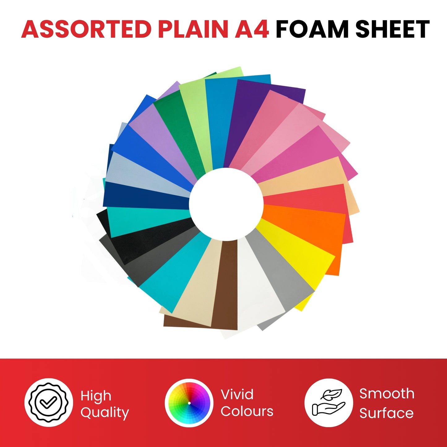 Bulk Pack of 220 A4 Assorted Coloured EVA Foam Sheets