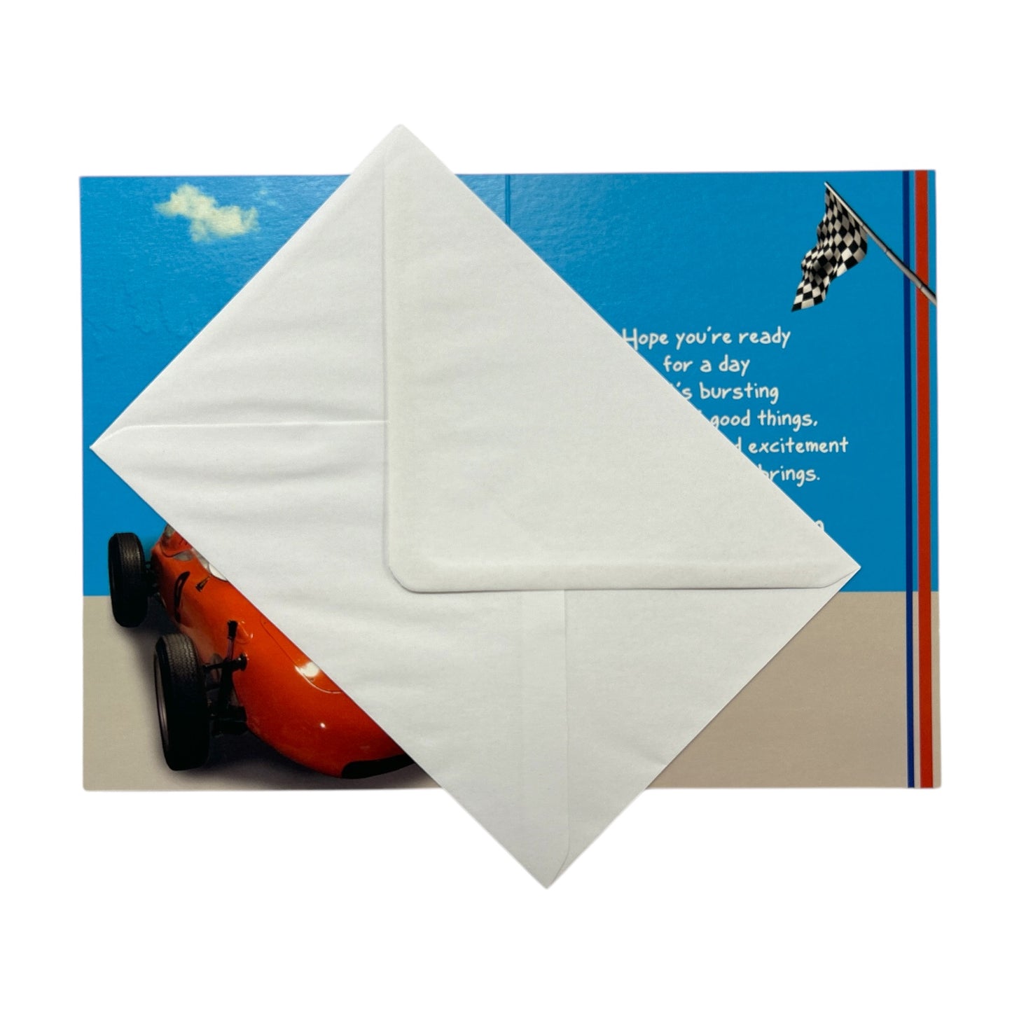 Age 7 Male Juvenile Racing Car Design Birthday Card