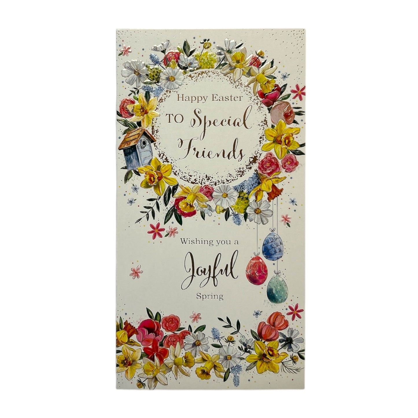 To Special Friends Floral Wreath Design Easter Card