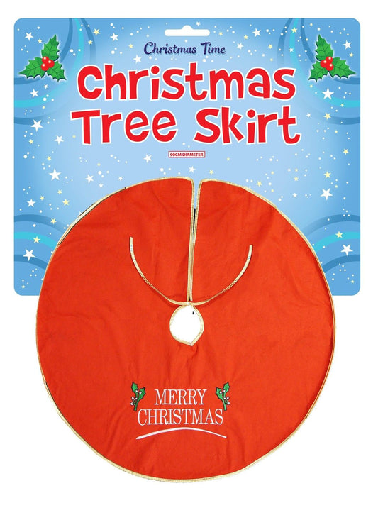 Pack of 12 Christmas Tree Skirt Decoration (90cm dia)