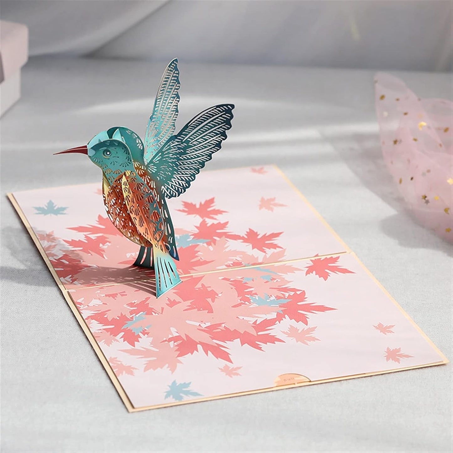 Whispers of Maple & Wings 3D Pop Up Greeting Card - Birthday Mother's Day