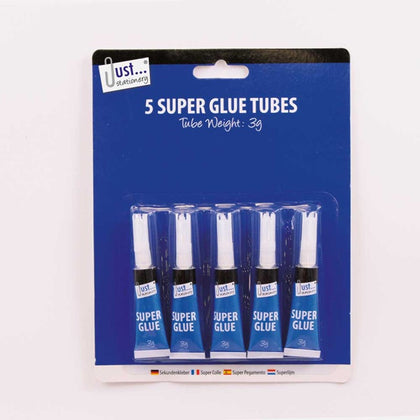5 x 3gm Super Glue Tubes