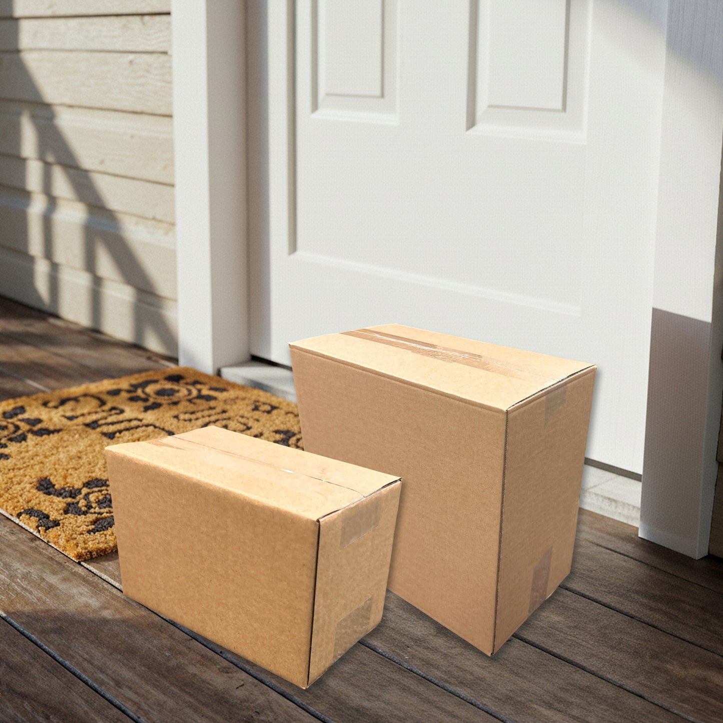 Pack of 10 Cardboard Packing Boxes 8x7x72cm — 3mm Corrugated Flute