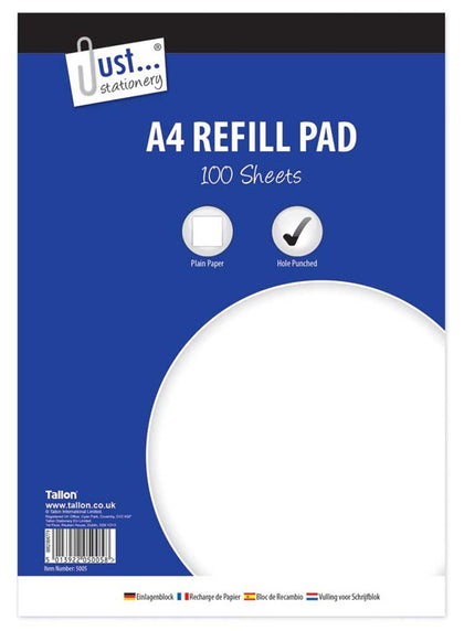 A4 Plain Refill Pad 100 Sheets