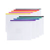 Pack of 12 A3 Clear Zippy Bags with White Zip