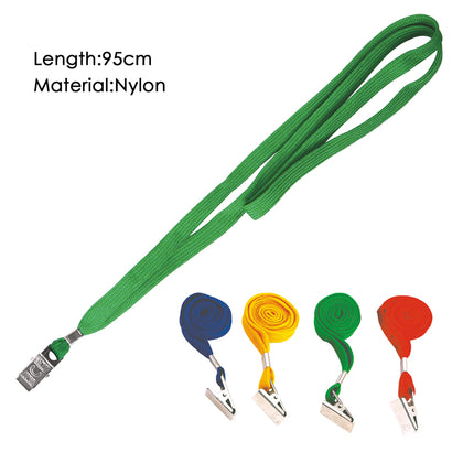 Pack of 100 Green Colour Lanyards with Badge Clip 95cm
