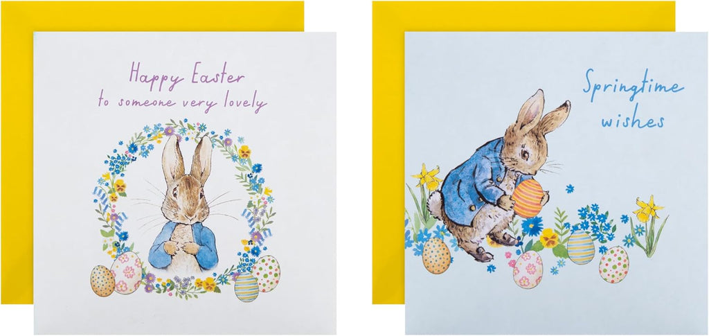 Peter Rabbit in 2 Designs Pack of 10 Charity Easter Cards– Choice Wholesale