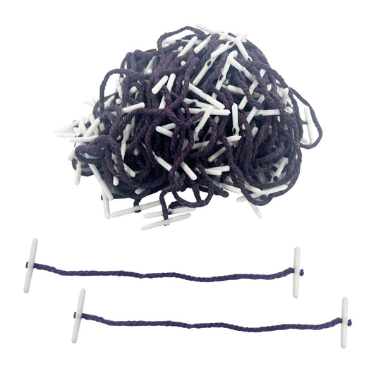 Pack of 100 127mm Plastic End Violet Treasury Tags