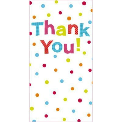 Pack of 8 Glitter Finished Thank You Cards with Spots