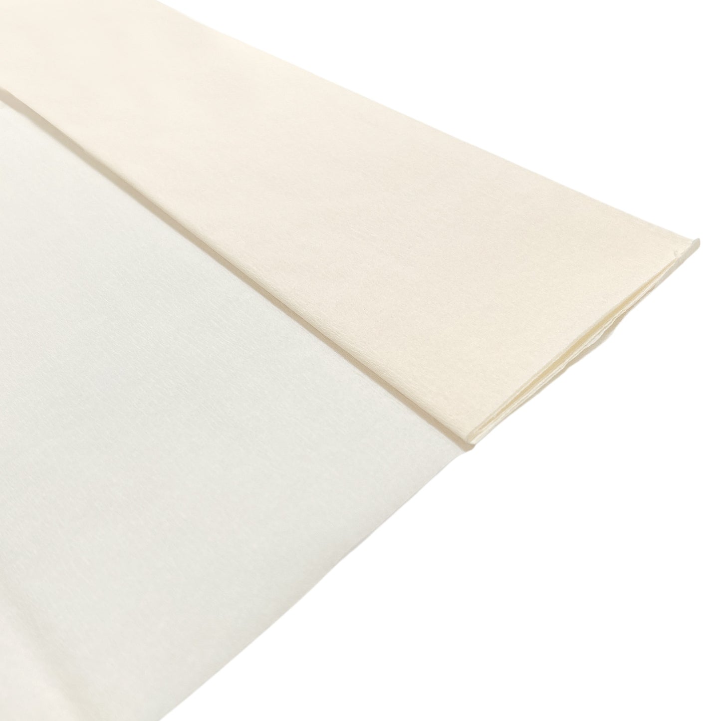 Ivory Crepe Paper Sheet 50cm x 2m 17GSM 35% Stretch Craft Paper