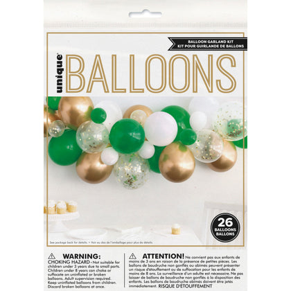 Modern Christmas Assorted Solid and Star Foil Confetti Latex Balloons Arch Kit