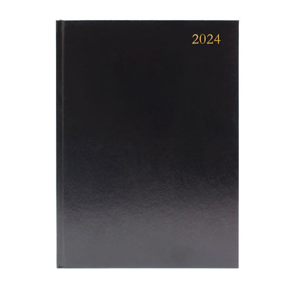 2024 A4 Day Per Page Black Appointments Diary