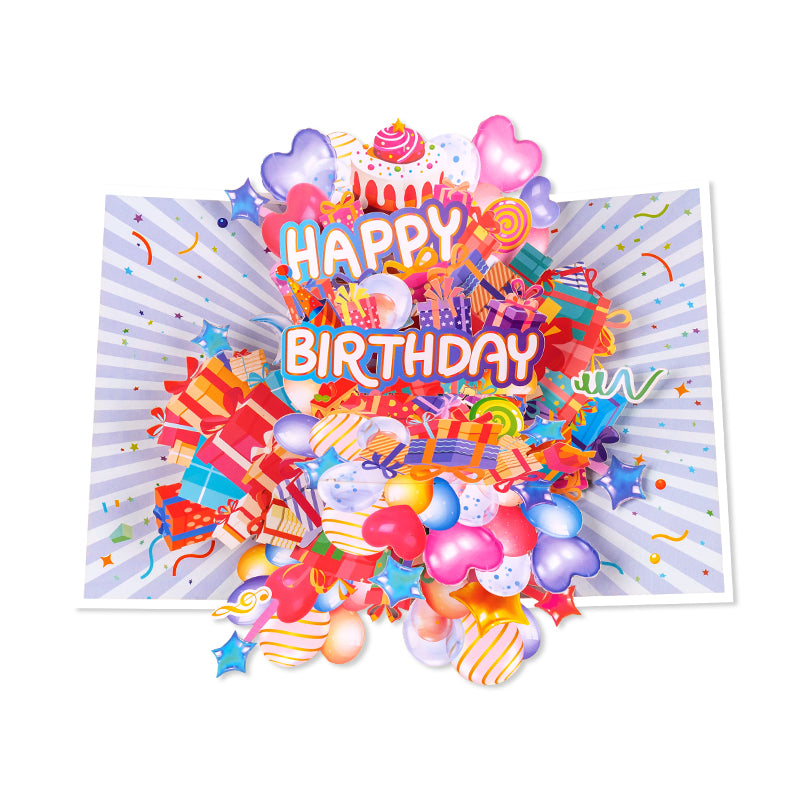 Balloons & Bliss 3D Pop Up Birthday Card