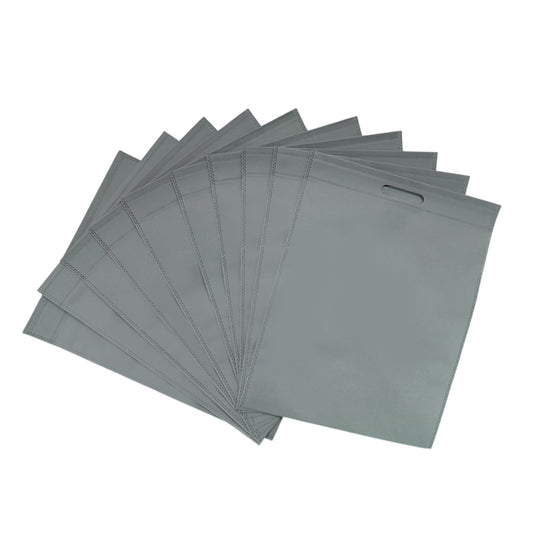 Pack of 100 Grey Coloured 50x40cm Non-Woven Patch Handle Bags