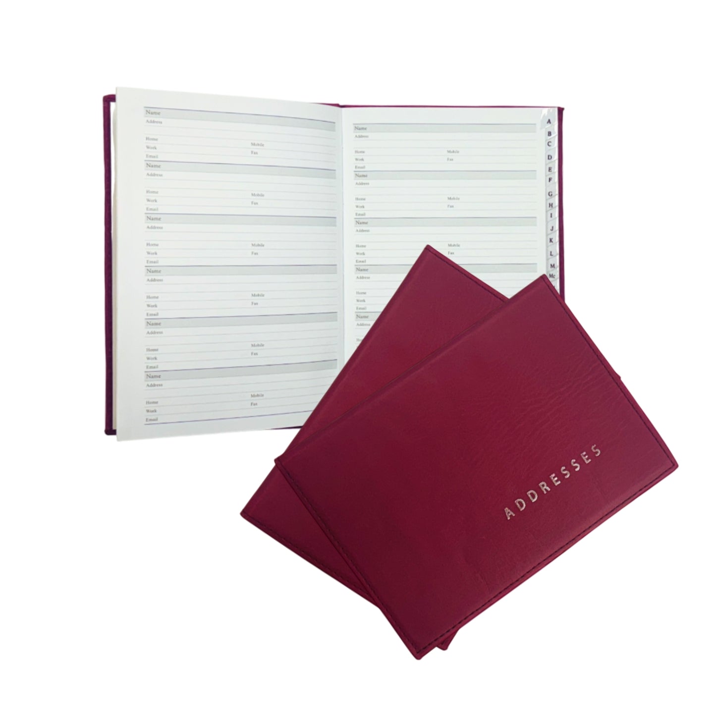 A5 Burgundy Address Book