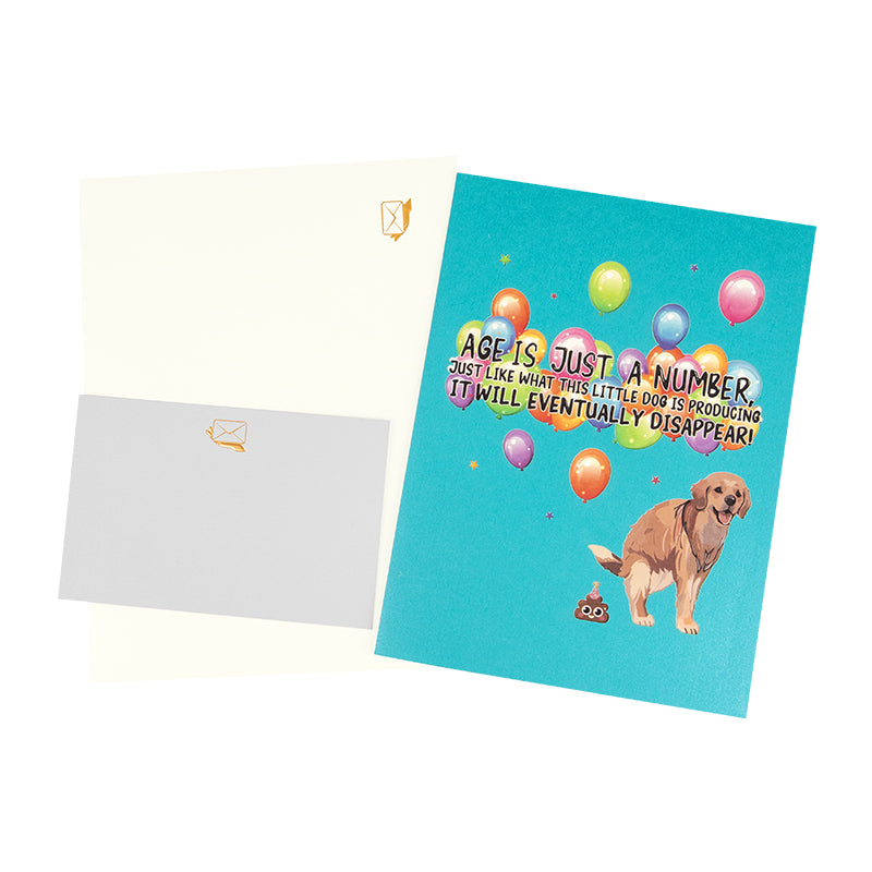 Paws & Punchlines Funny Pop Up Birthday Card