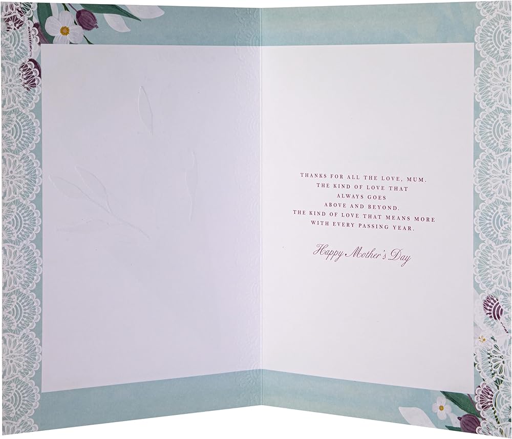 Bouquet of Flowers Design Heartfelt Verse Mum 3D Attachment Mother's Day Card