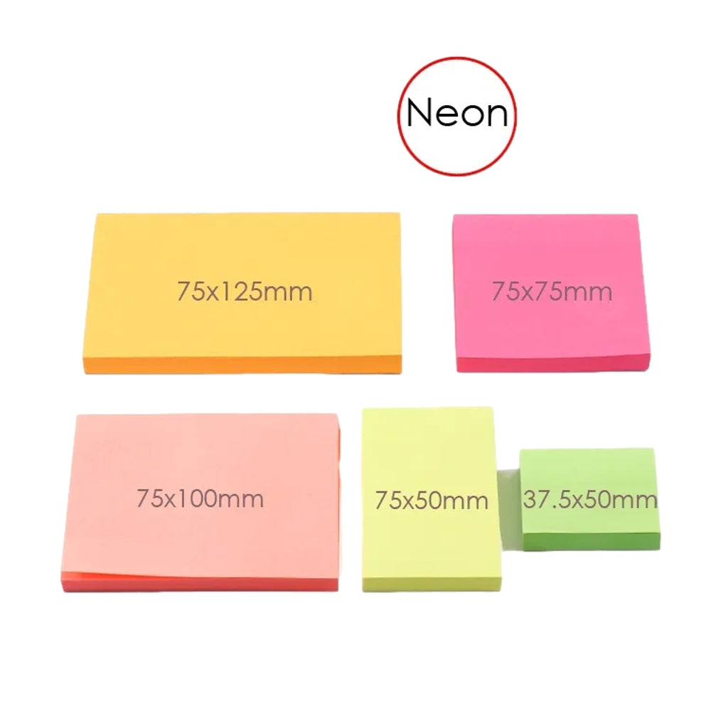 100 Sheets Fluorescent Green Color Sticky Notes 37.5x50mm 