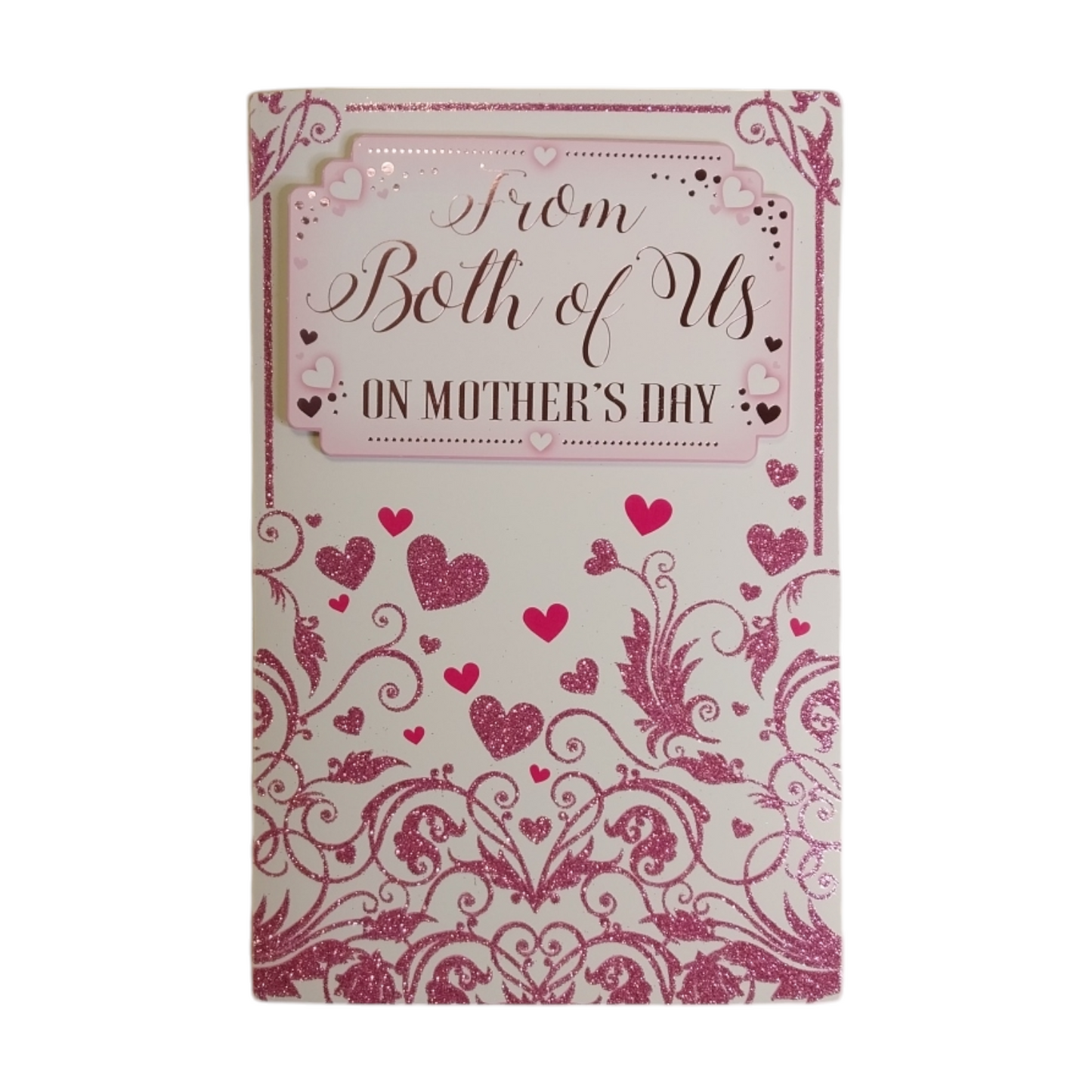 From Both Of Us Classic Mini Pink Hearts Design Mother's Day Boxed Card