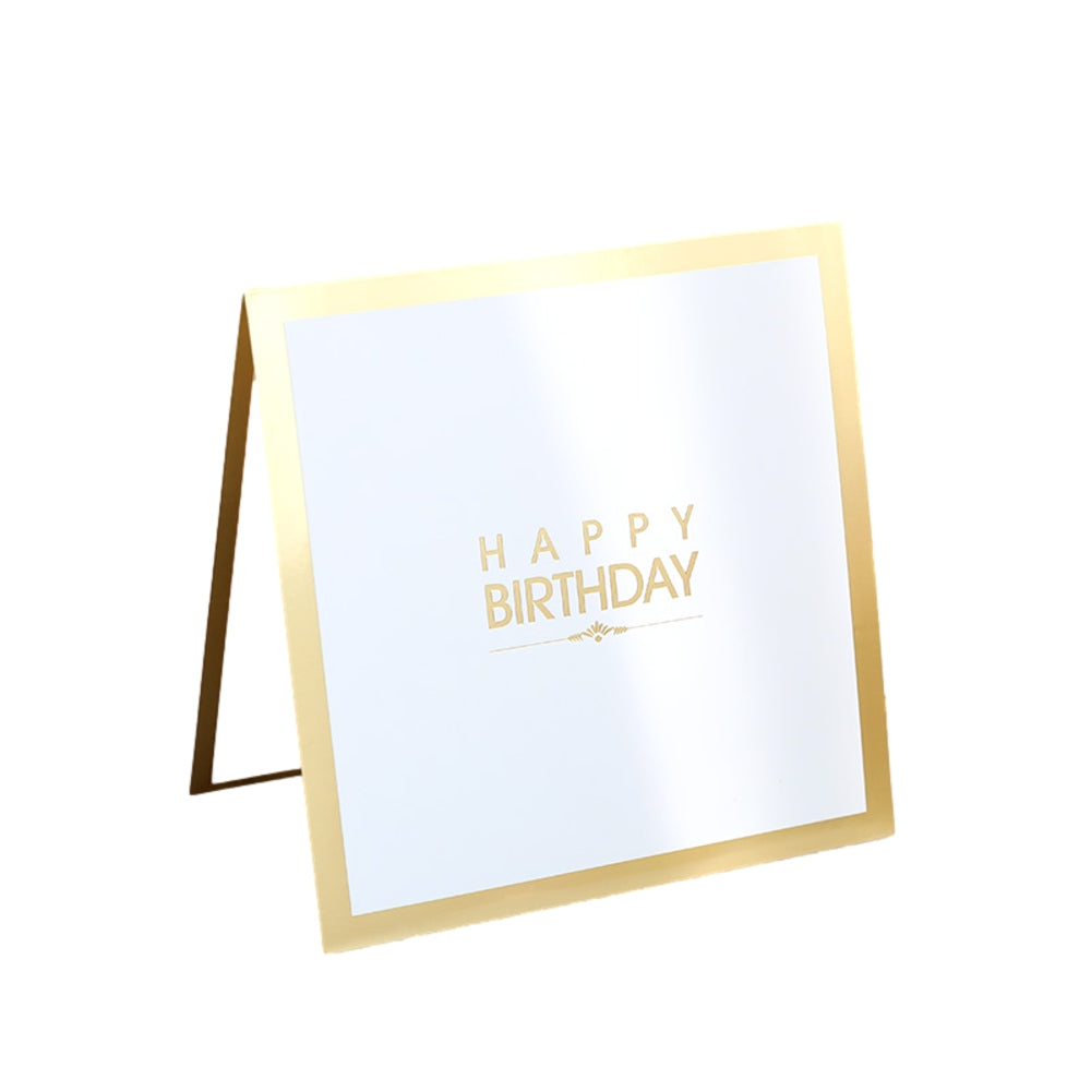 White & Gold Celebration 3D Pop Up Birthday Card