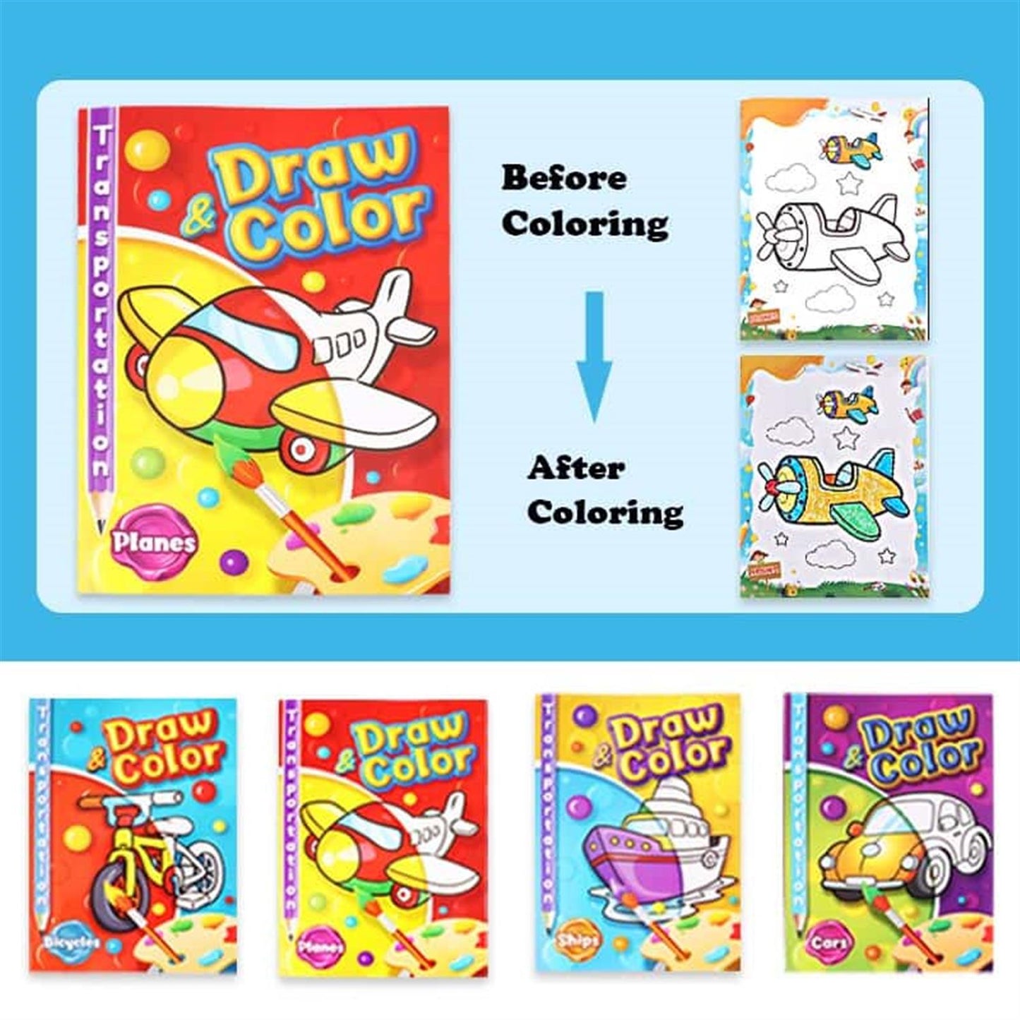 8 Pages Slim Coloring Book