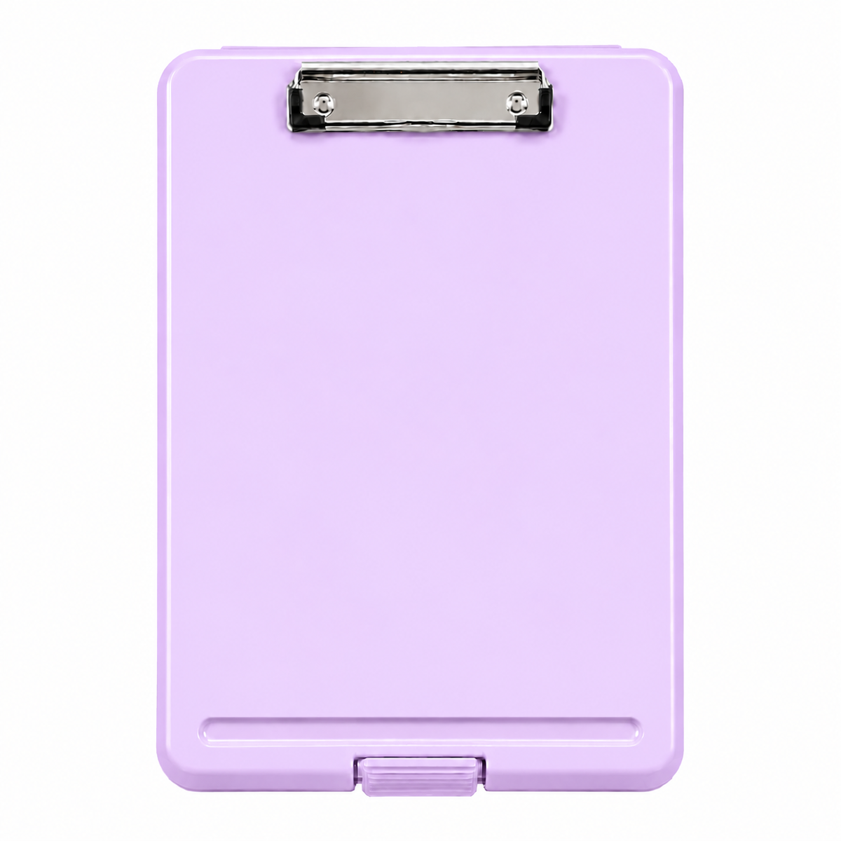 Pack of 5 A4 Pastel Purple Plastic Clipboard Box File - Storage Filing Case