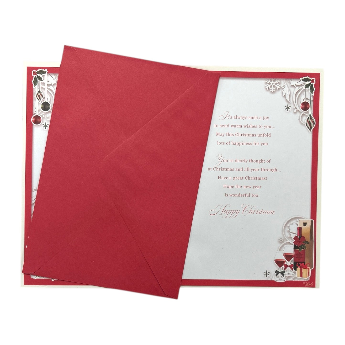 To a Dear Granddaughter and Partner Festive Classic Design Christmas Card