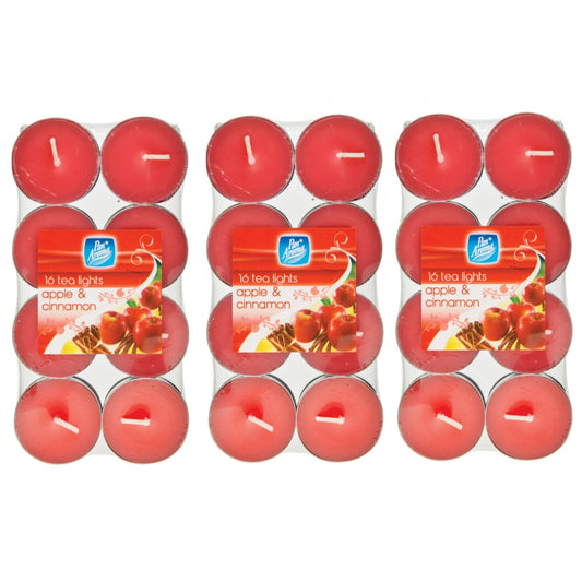 Pack of 48 Apple and Cinnamon Tea Lights