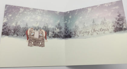 3D Holographic Both Of You Me to You Bear Christmas Card 