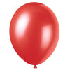 Pack of 8 Flame Red 12" Premium Pearlised Balloons