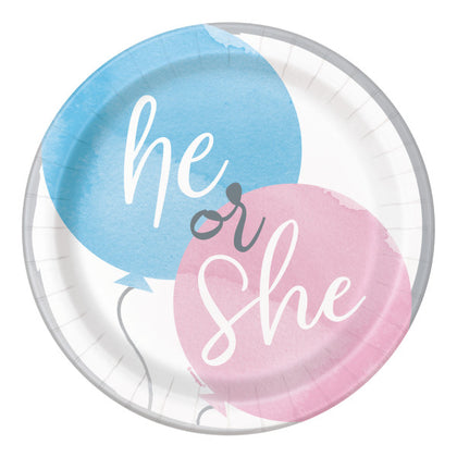 Pack of 8 Gender Reveal Party Round 7