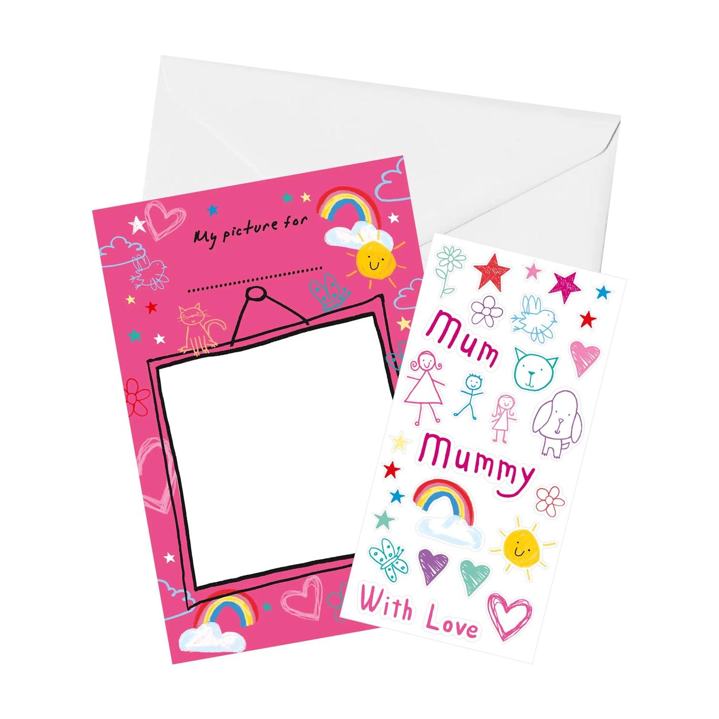 Customized Your Own Mother's Day Card Using Colours and Stickers